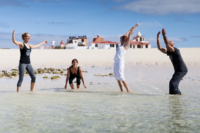 Fun Yoga by the Beach at Azul Retreats in Fuerteventura, Spain