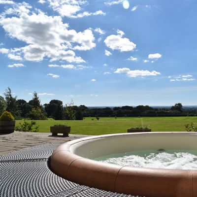 Soak in hot tub with a view at UK Wellness Retreats in Yorkshire with Raw Horizons
