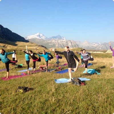sumer retreat offers: yoga practice in the mountains