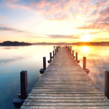 boardwalk by sea at sunrise ©Jenny Sturm