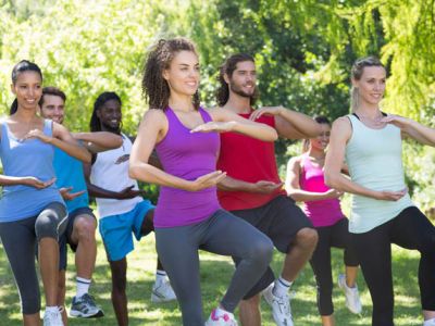 Tai Chi practice in park